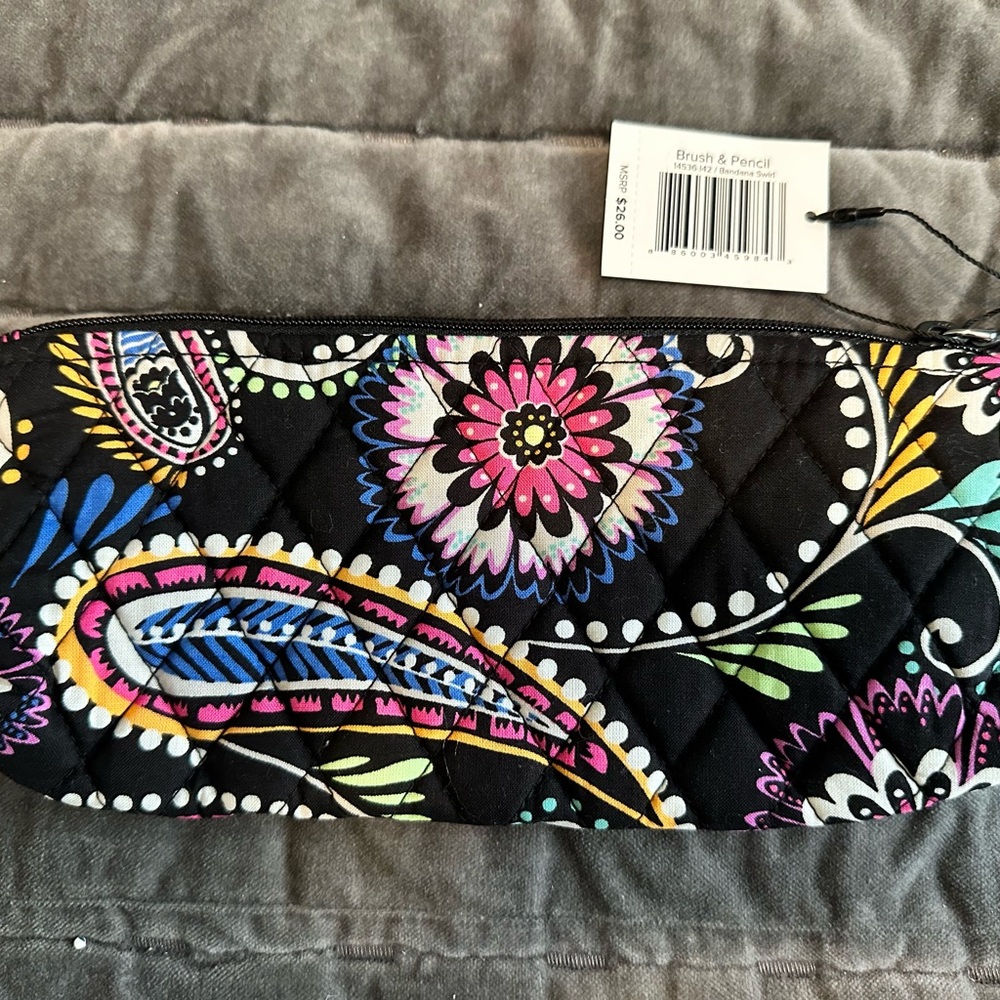 Vera Bradley Bandana Swirl Brush/Pencil Case